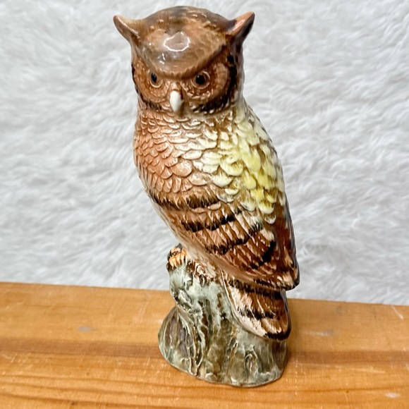 Vintage Rare Isco Ceramic Owl Figurine Statue Cabin Decor - Picture 2 of 10